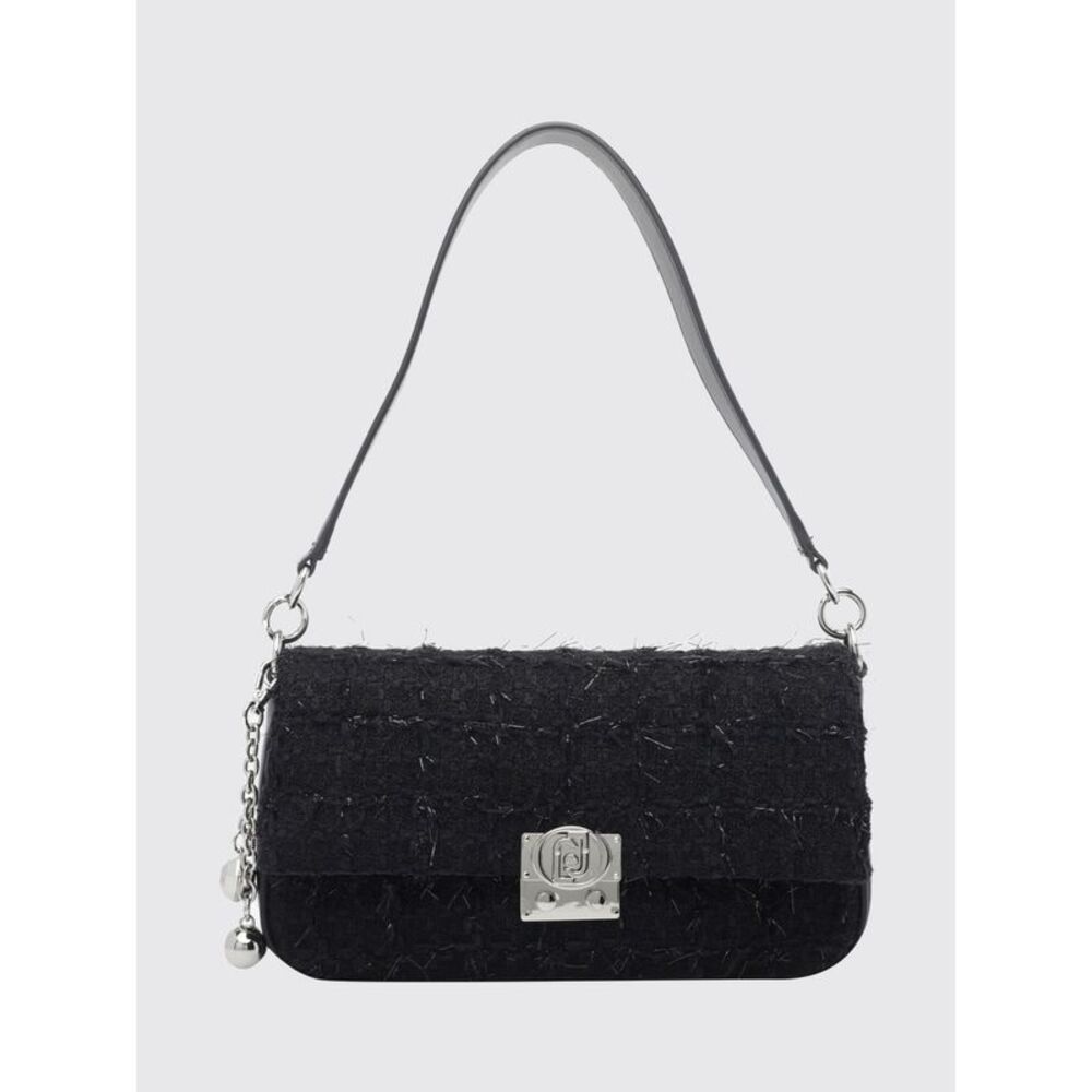 Liu Jo Women Liu Jo Shoulder Bag In Monogram Tweed With Flap Closure And Charm